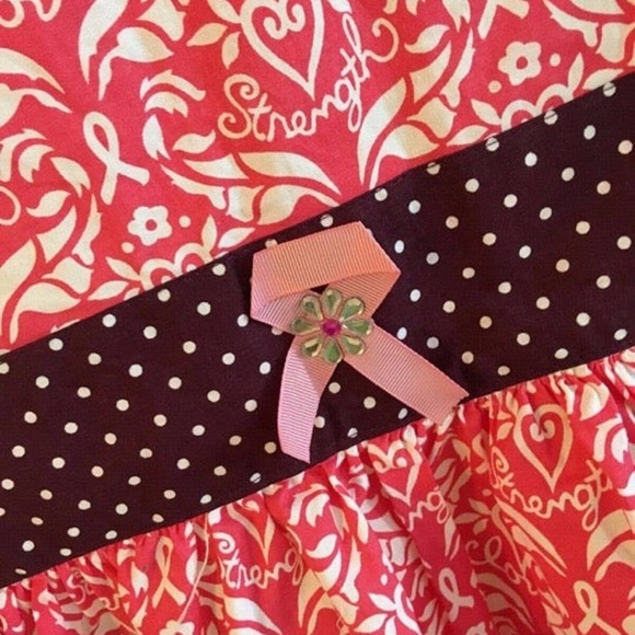 NEW Breast Cancer Awareness Full Apron KayDee Designs Pink Cotton Washable - Picture 2 of 6